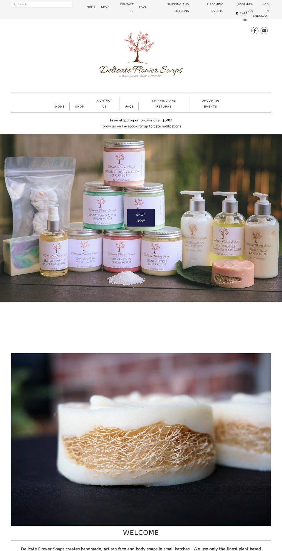 delicateflowersoaps.com — Shopify storefront screenshot