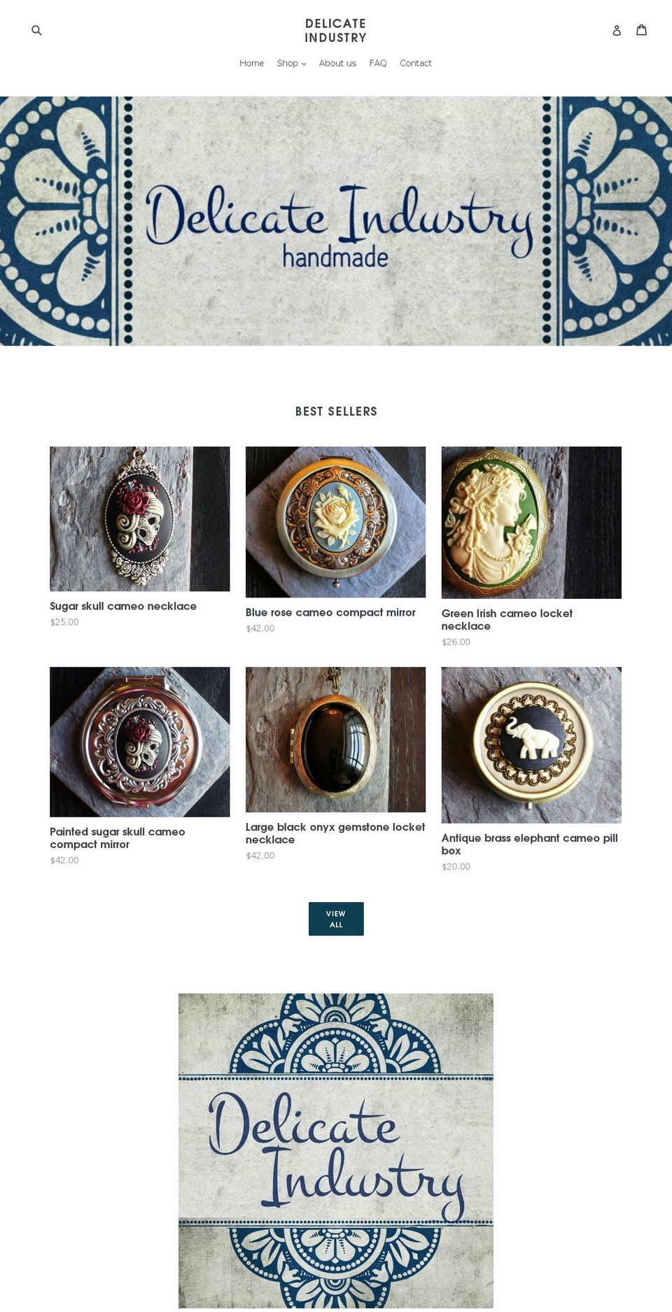 delicateindustry.com — Shopify storefront screenshot