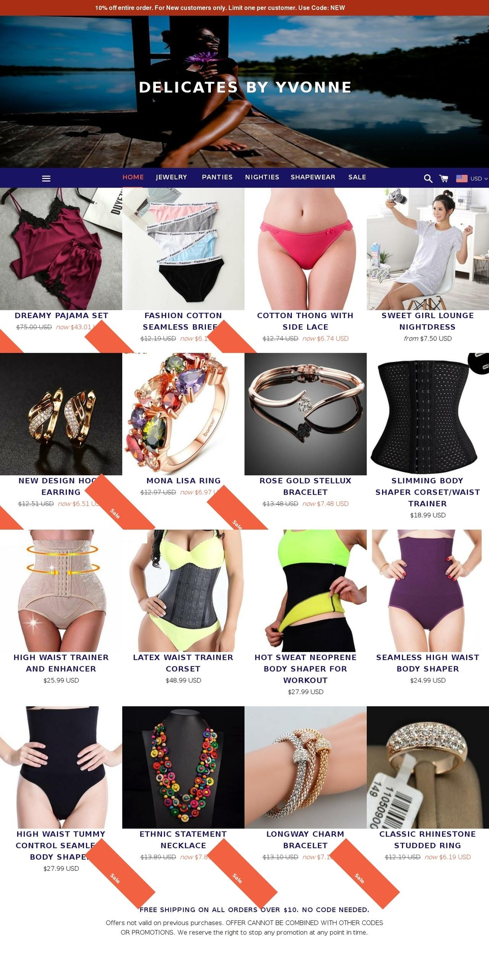 delicatesbyyvonne.com — Shopify storefront screenshot
