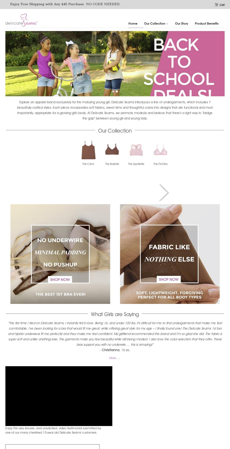delicateseams.com shopify website screenshot