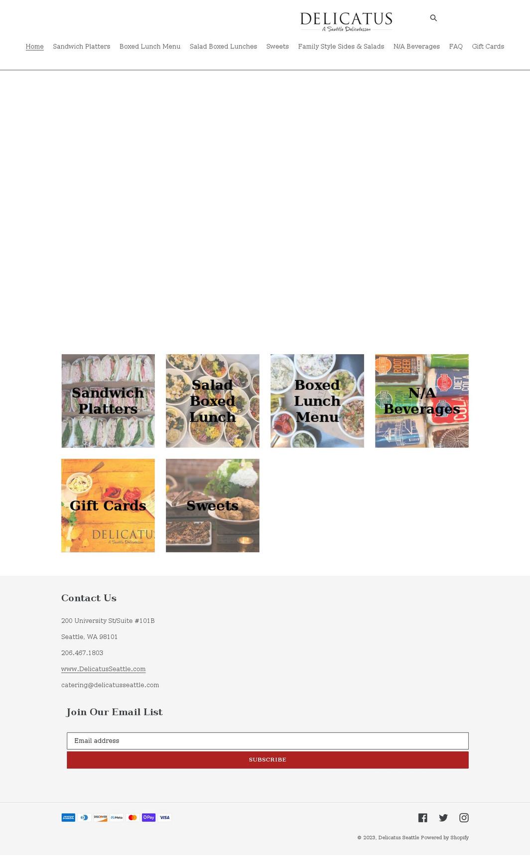 delicatus-seattle.myshopify.com shopify website screenshot