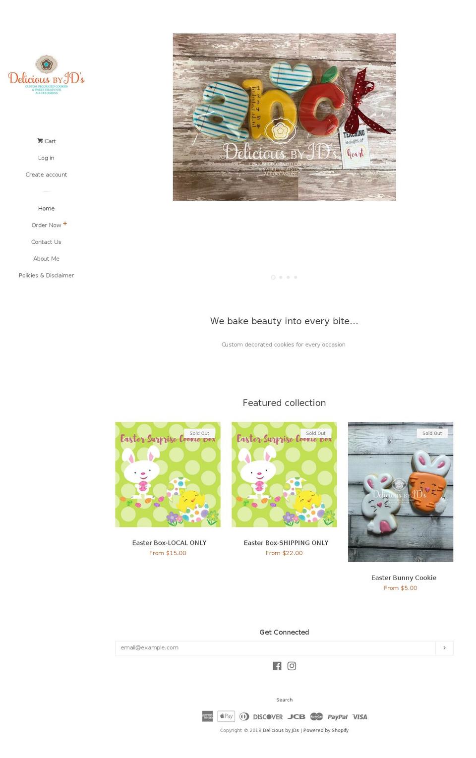 deliciousbyjds.com shopify website screenshot