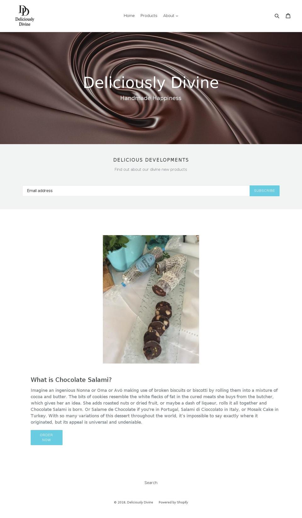 deliciouslydivine.com — Shopify storefront screenshot