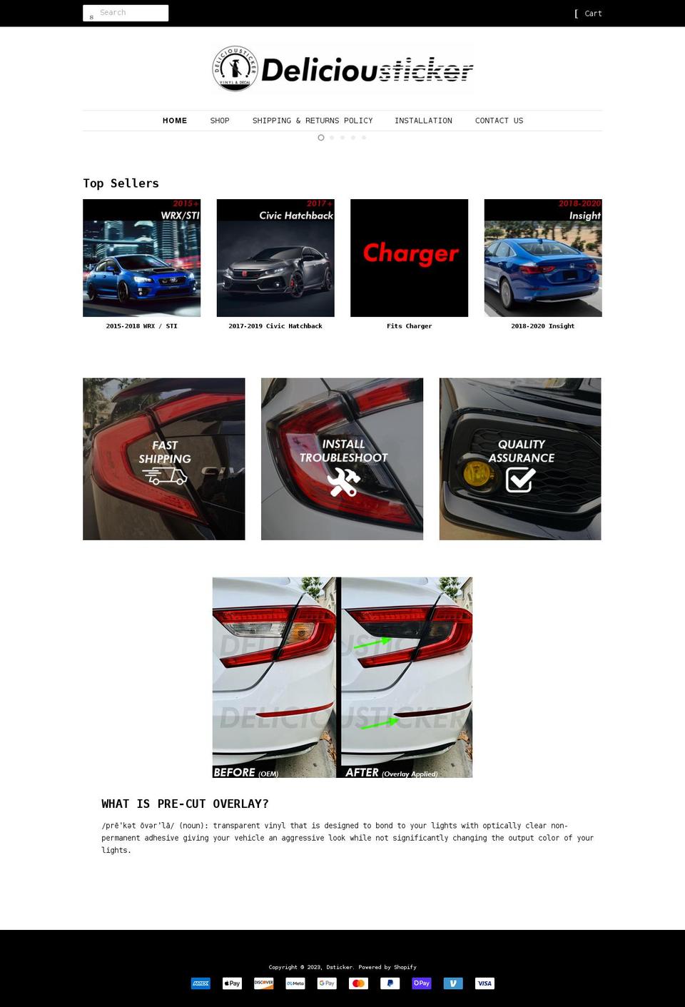 deliciousticker.com shopify website screenshot