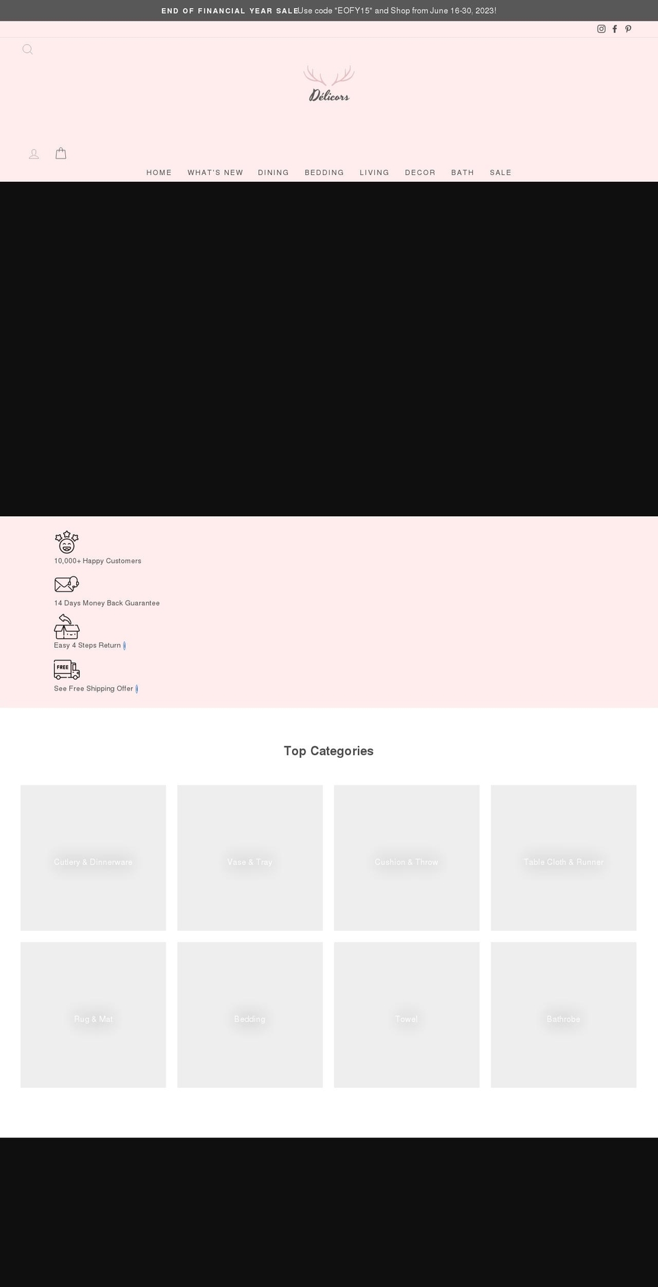 delicors.com shopify website screenshot