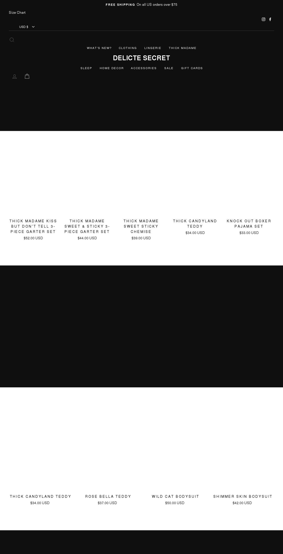 delictesecret.com shopify website screenshot