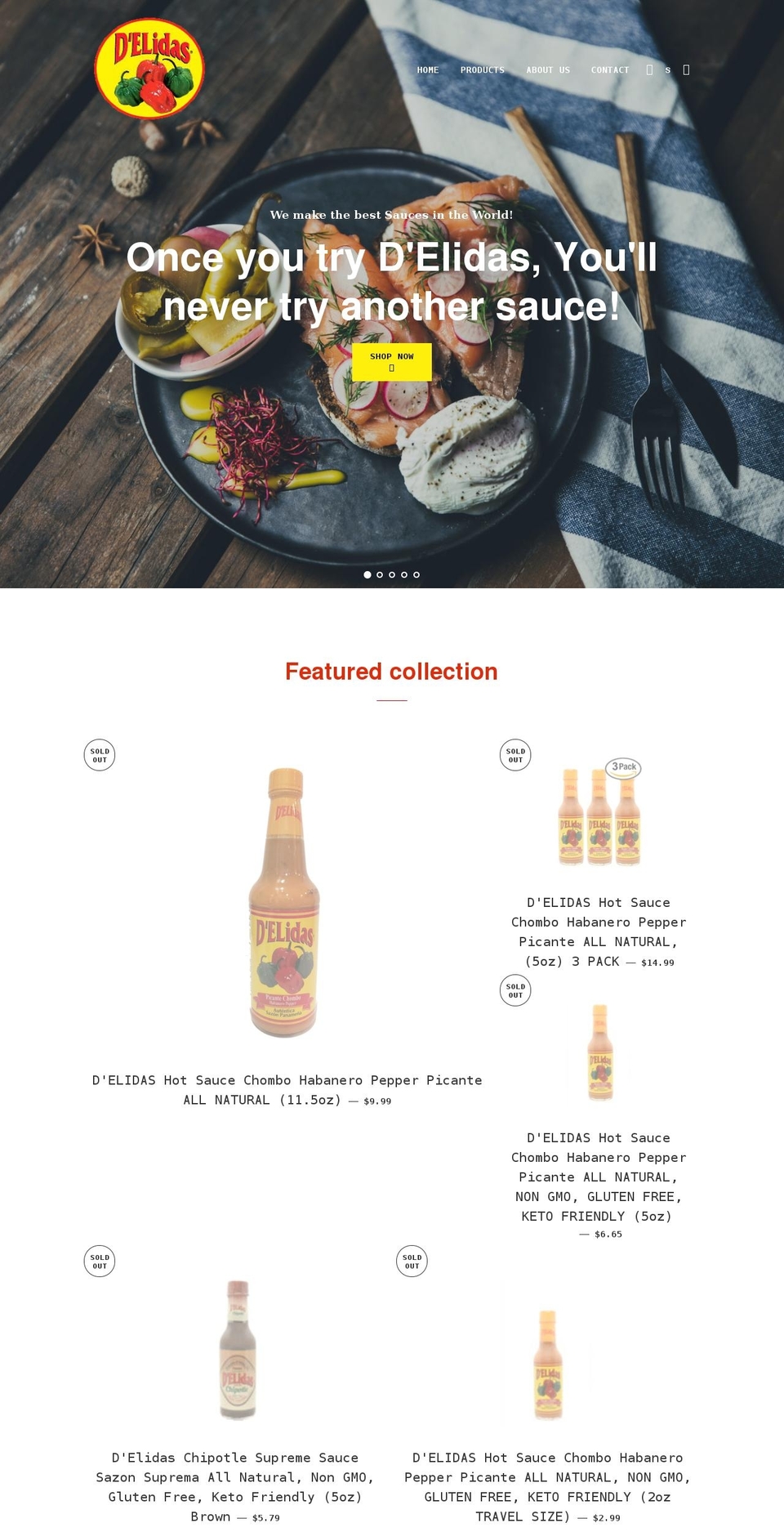 delidasnorthamerica.com shopify website screenshot