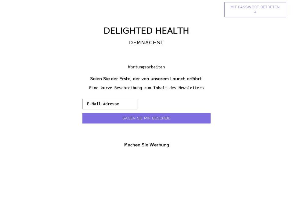 delightedhealth.com shopify website screenshot