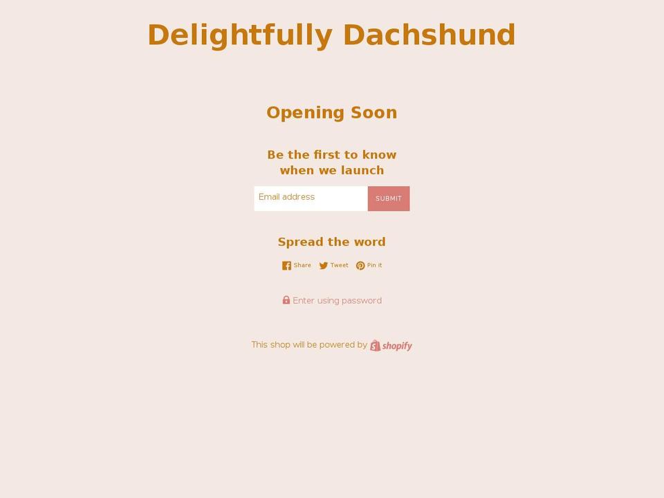 delightfullydachshund.com — Shopify storefront screenshot
