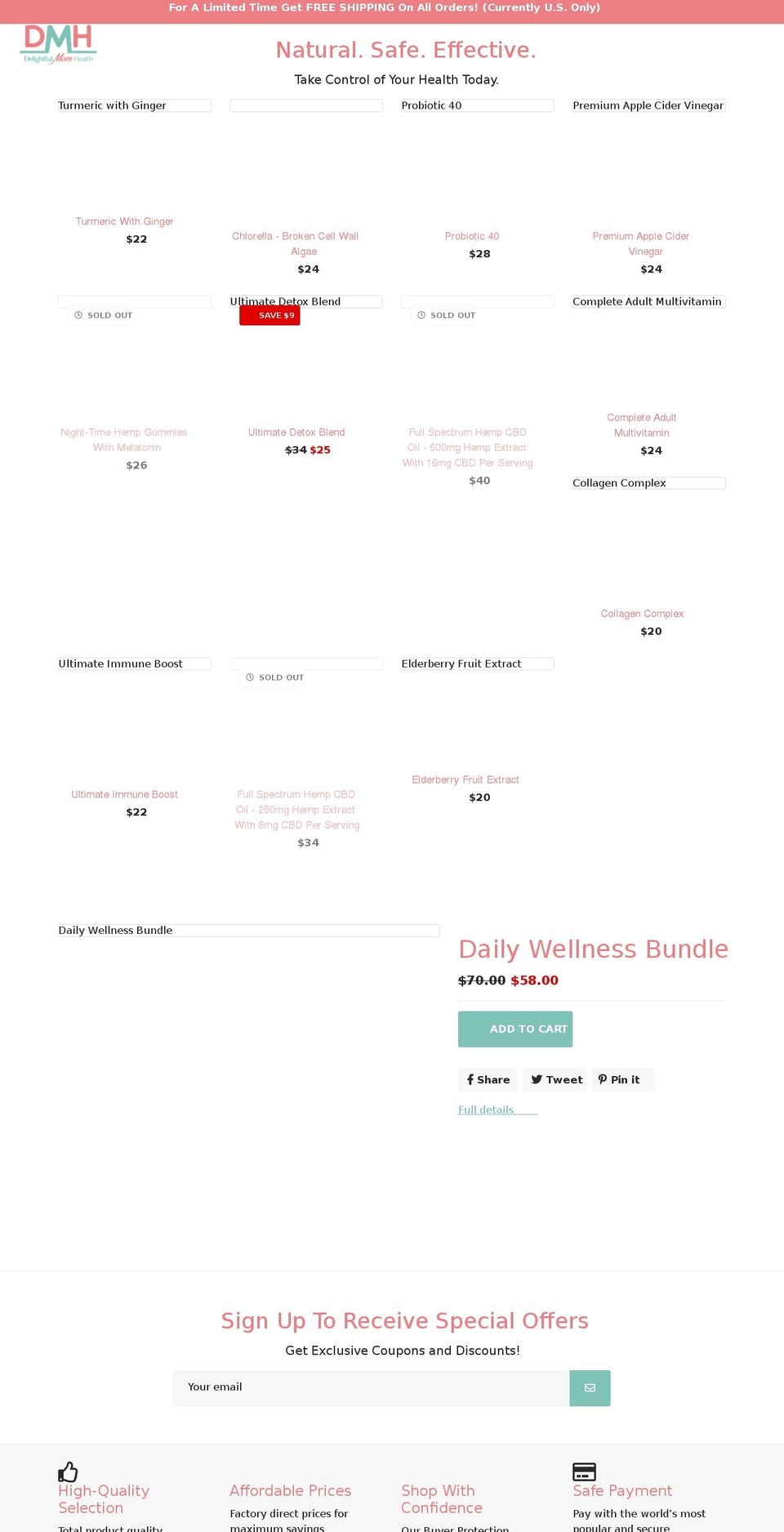 delightfulmomhealth.com shopify website screenshot