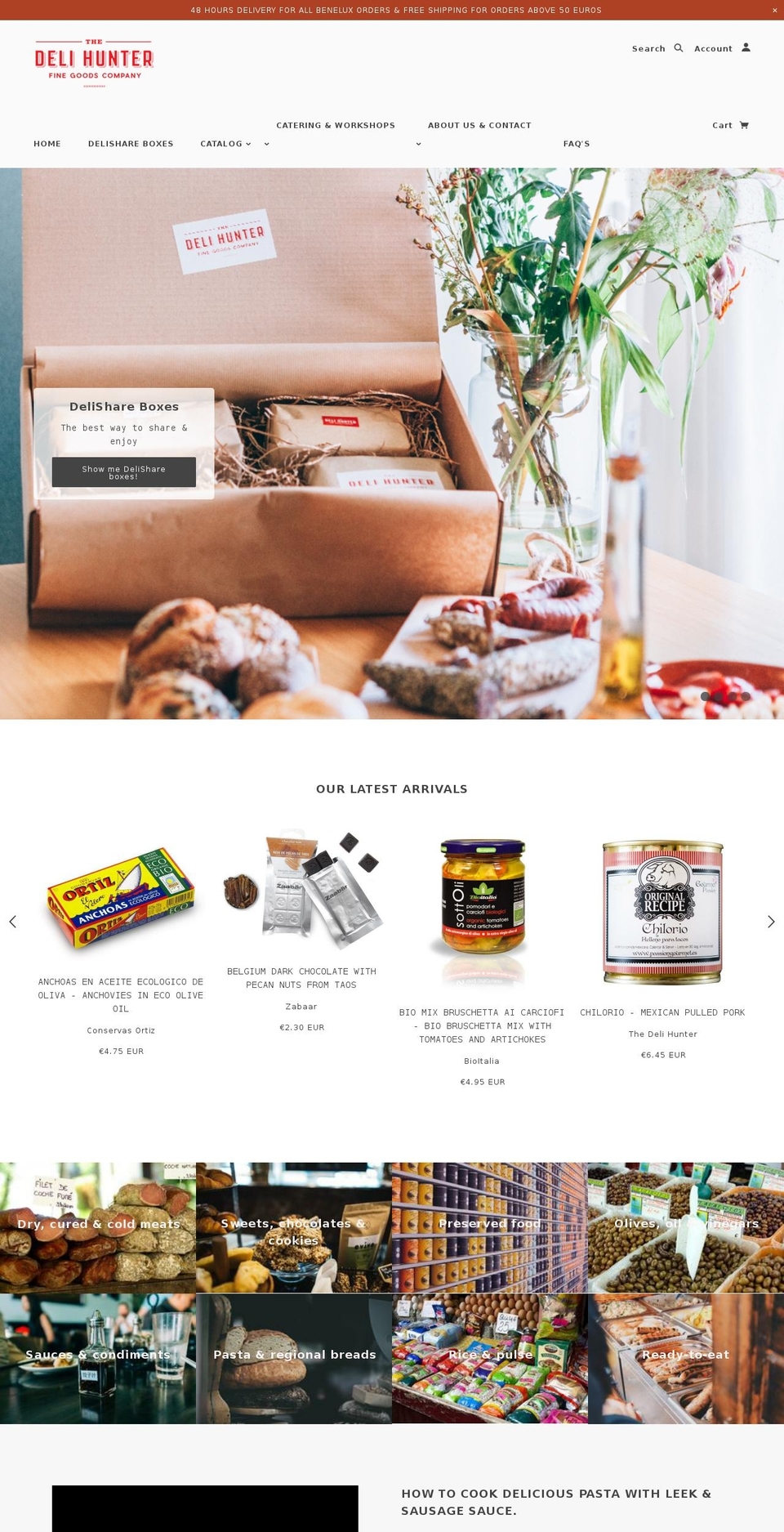 delihunter.com shopify website screenshot