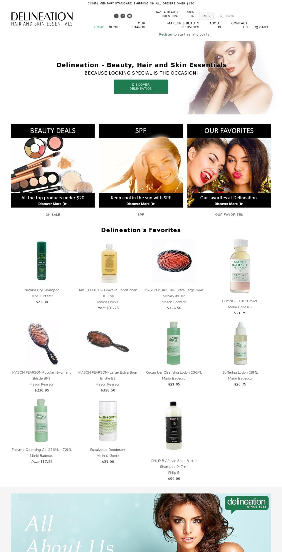 delineation.ca shopify website screenshot