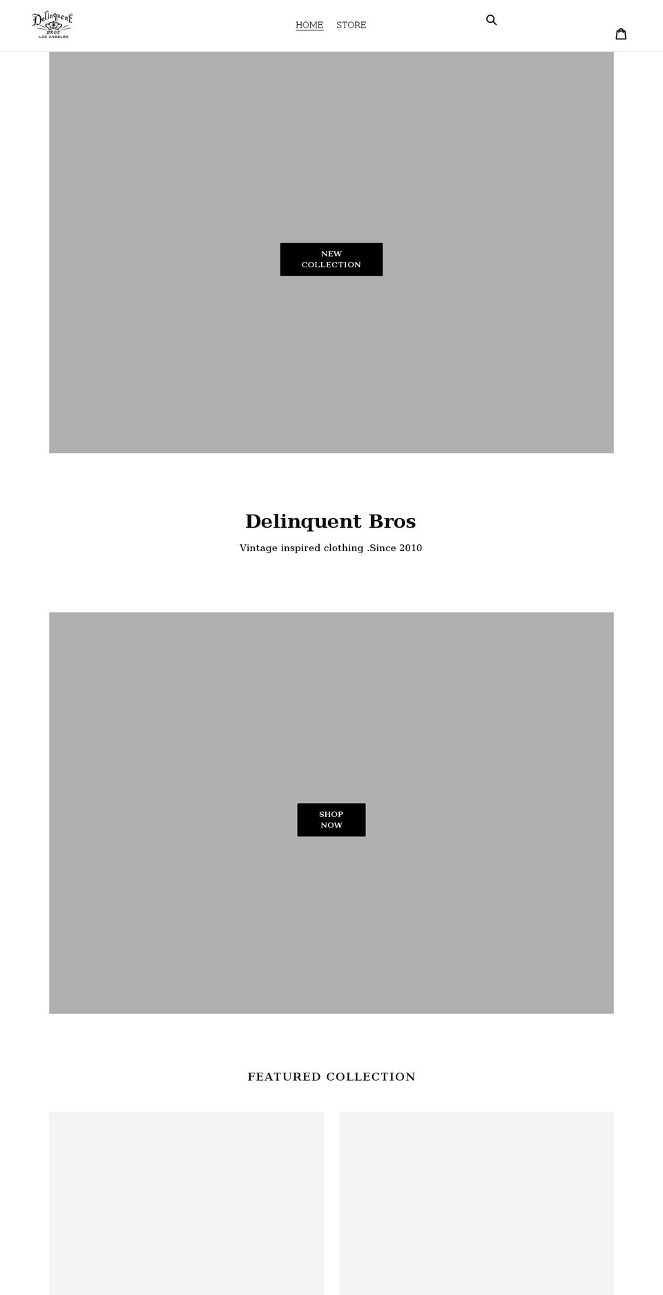 delinquent-bros.com shopify website screenshot