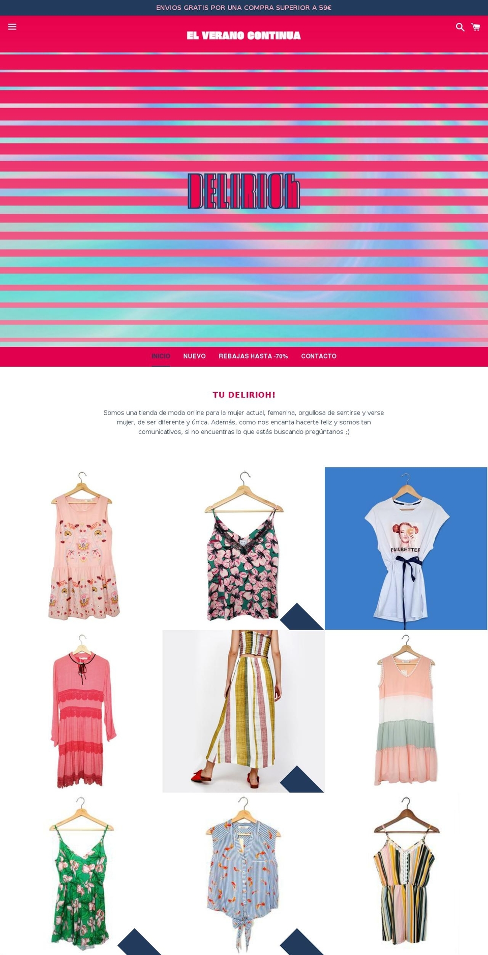 delirioh.moda shopify website screenshot