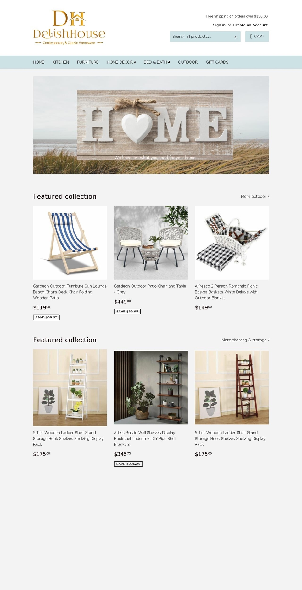 delishhouse.com shopify website screenshot