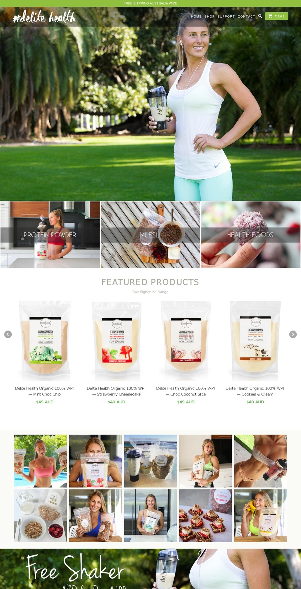 delitehealth.com shopify website screenshot