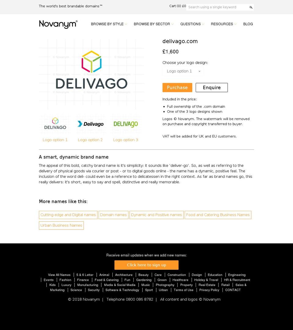 delivago.com — Shopify storefront screenshot