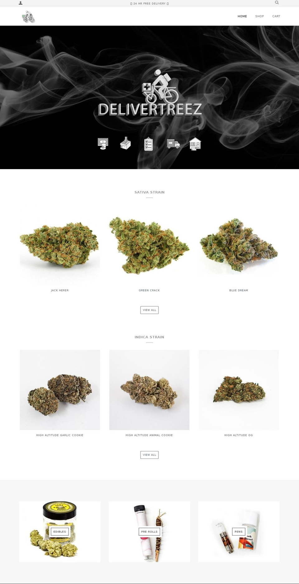 delivertreez.com shopify website screenshot