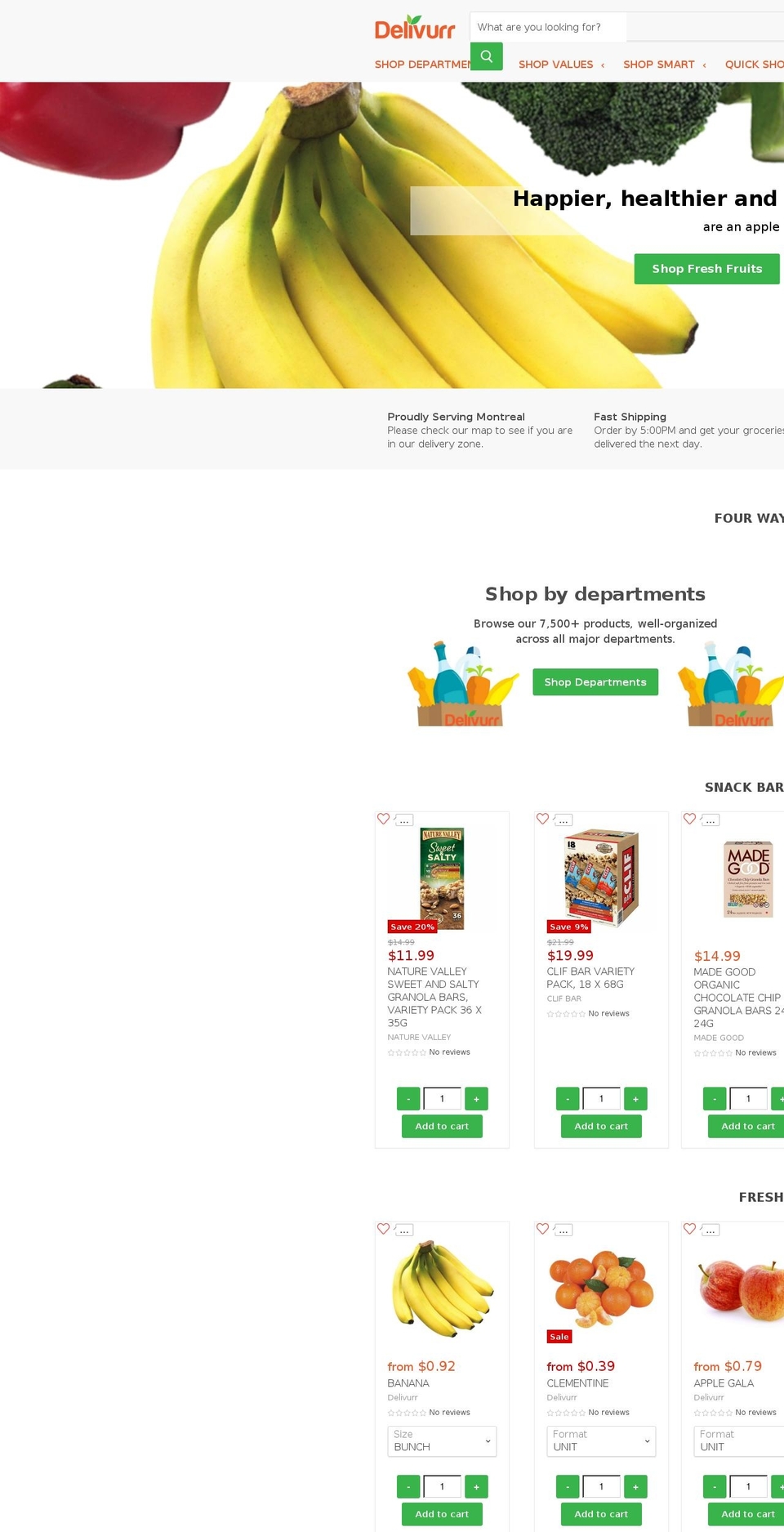 delivurr.com — Shopify storefront screenshot