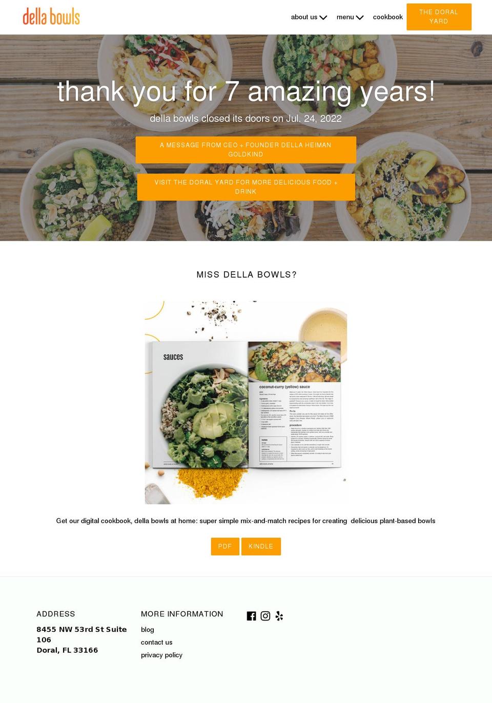 dellabowls.com shopify website screenshot