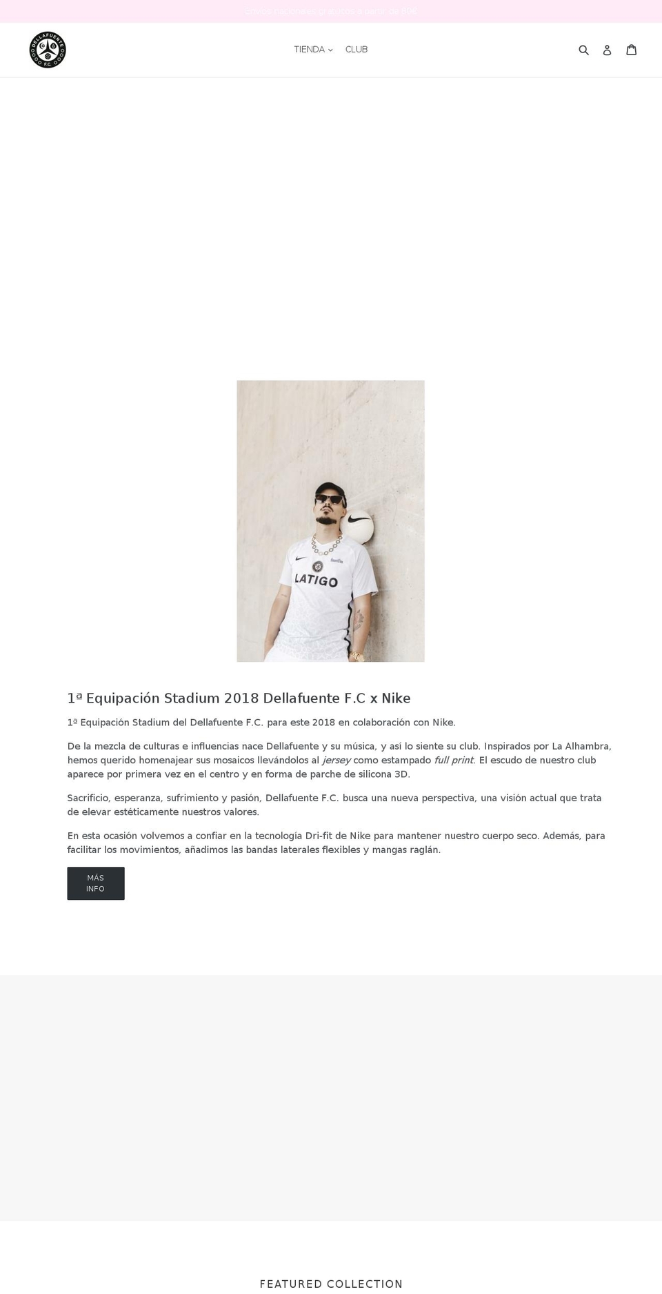 dellafuentefc.com shopify website screenshot