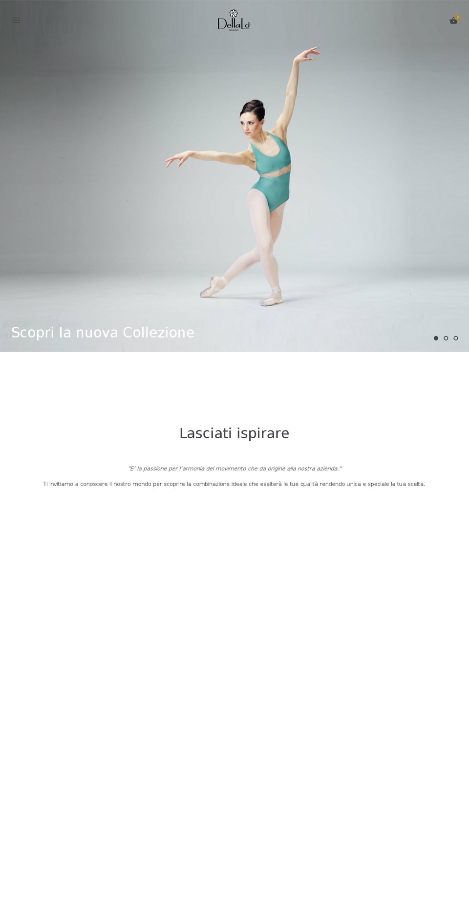 dellalomilano.com — Shopify storefront screenshot