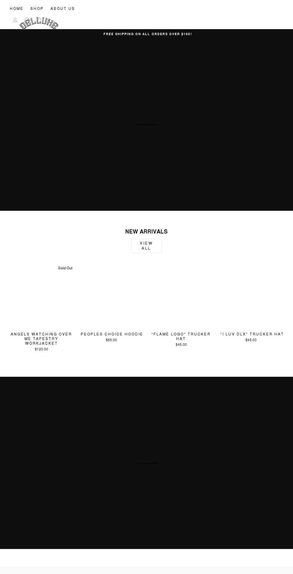 delluxeapparel.com shopify website screenshot