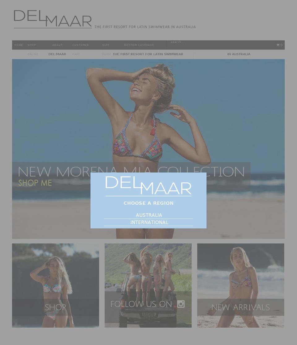delmaarswimwear.com shopify website screenshot