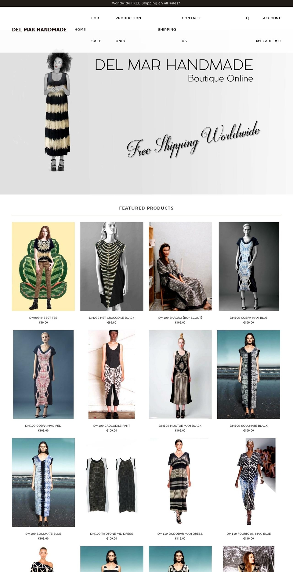 delmarhandmade.com — Shopify storefront screenshot