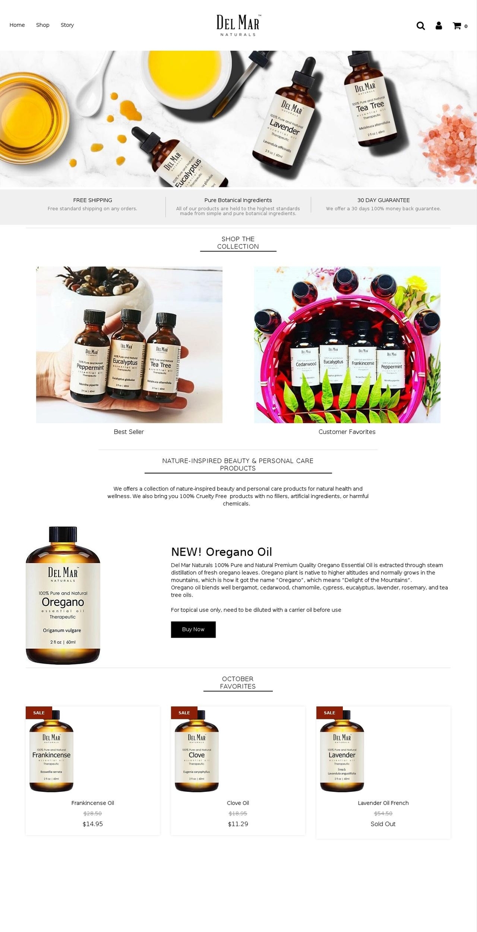 Copy of Envy Shopify theme site example delmarnaturals.com