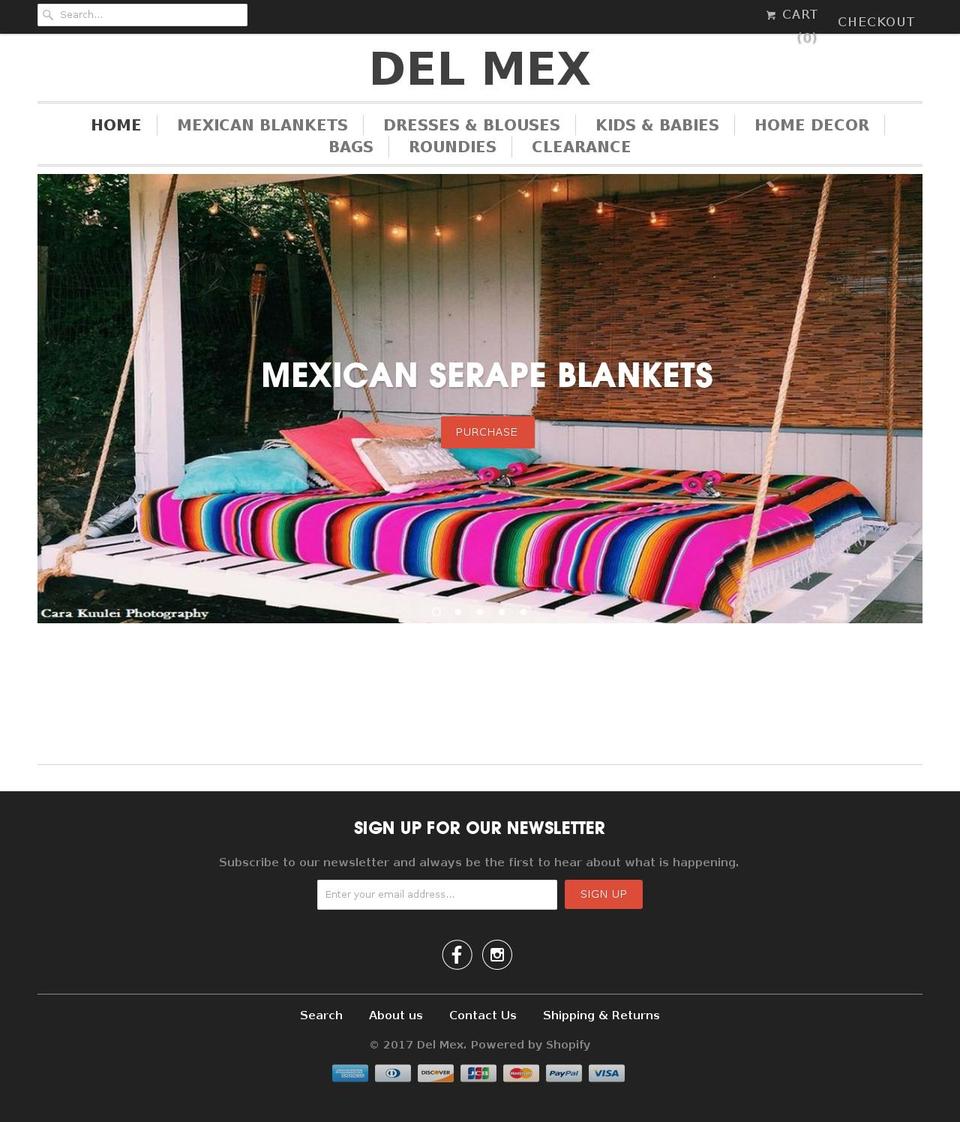 delmex.com shopify website screenshot