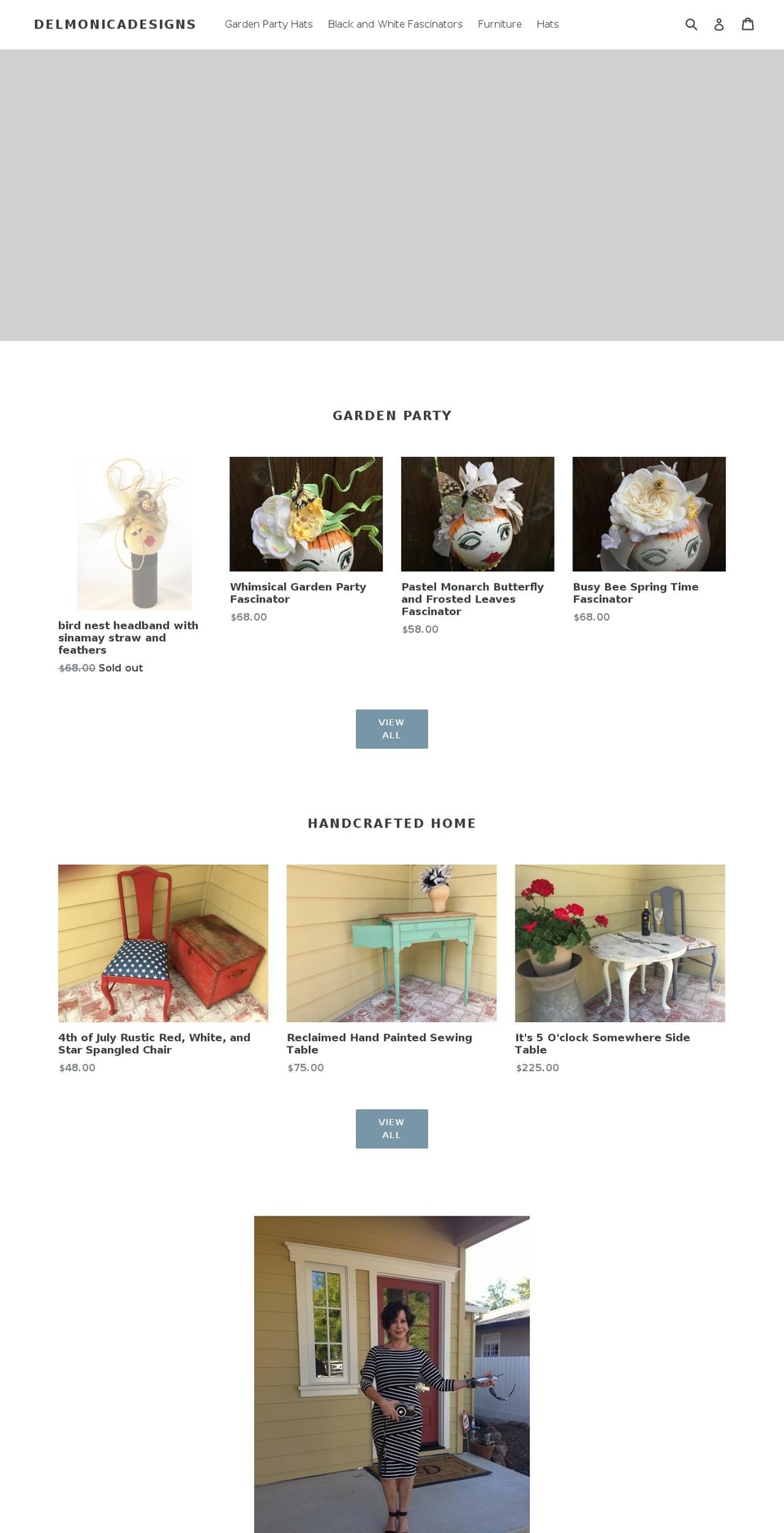delmonicadesigns.com — Shopify storefront screenshot