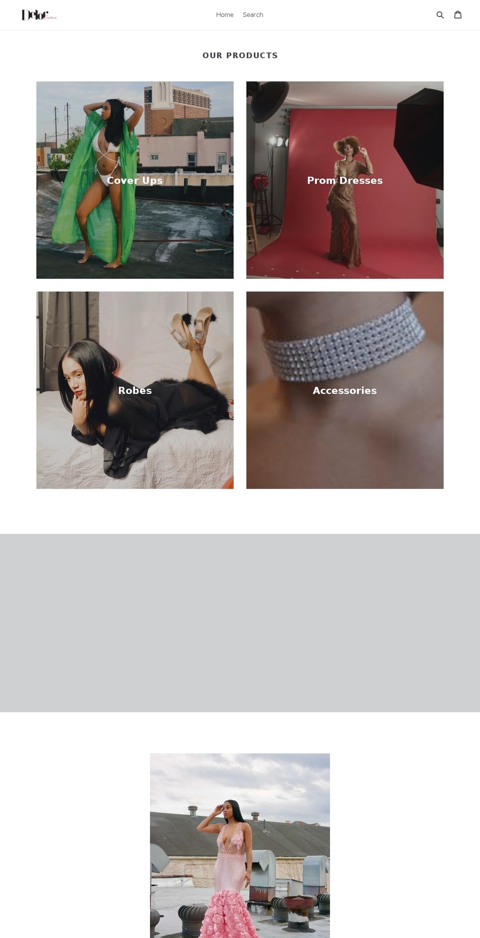 delorcoutureshop.com — Shopify storefront screenshot