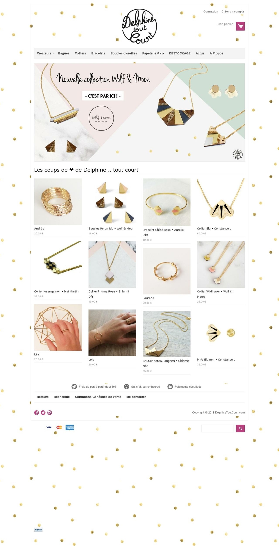 delphine-tout-court.com — Shopify storefront screenshot