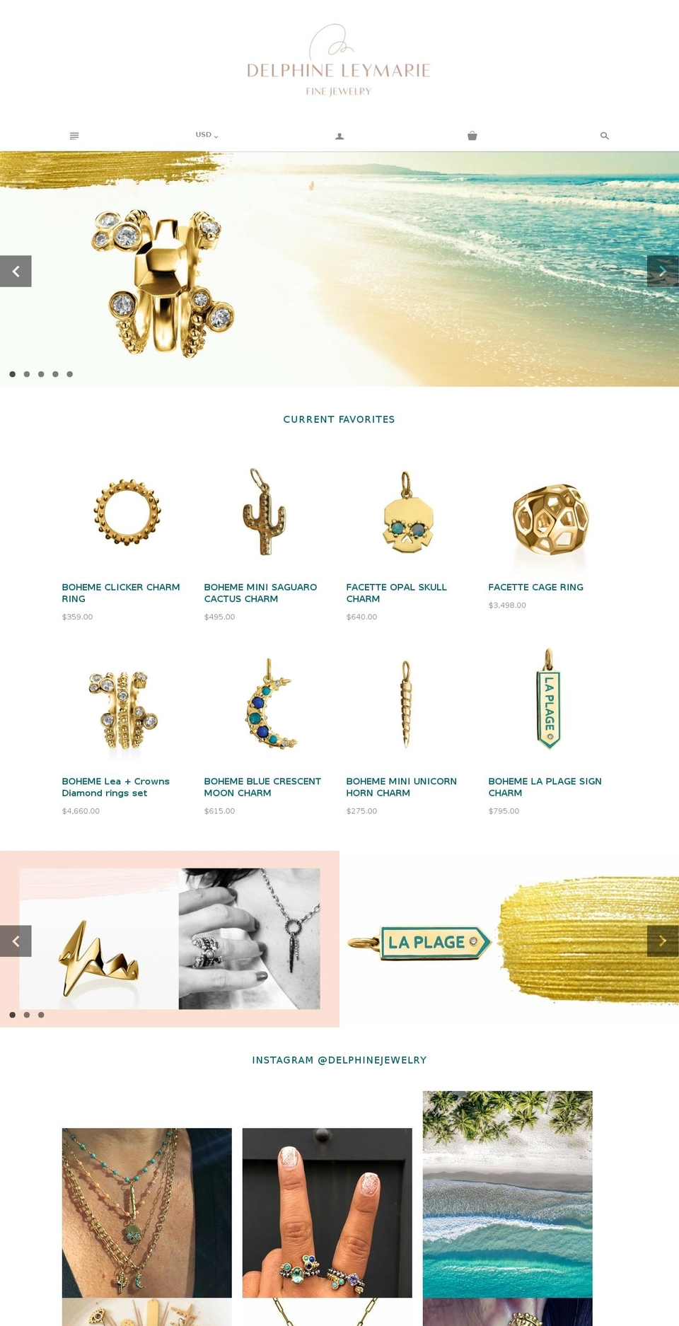 delphineleymariejewelry.com — Shopify storefront screenshot