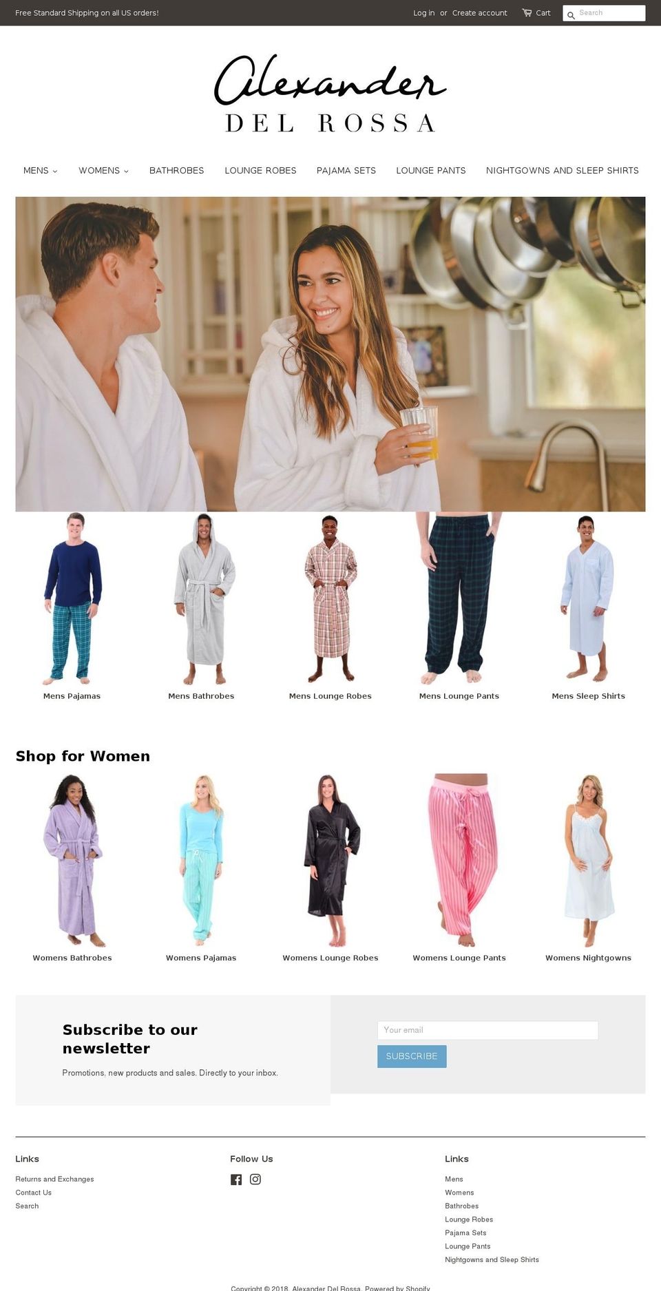 delrossa.com shopify website screenshot