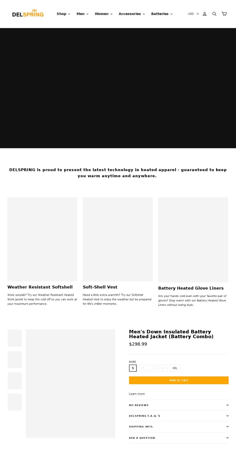 delspring.com — Shopify storefront screenshot