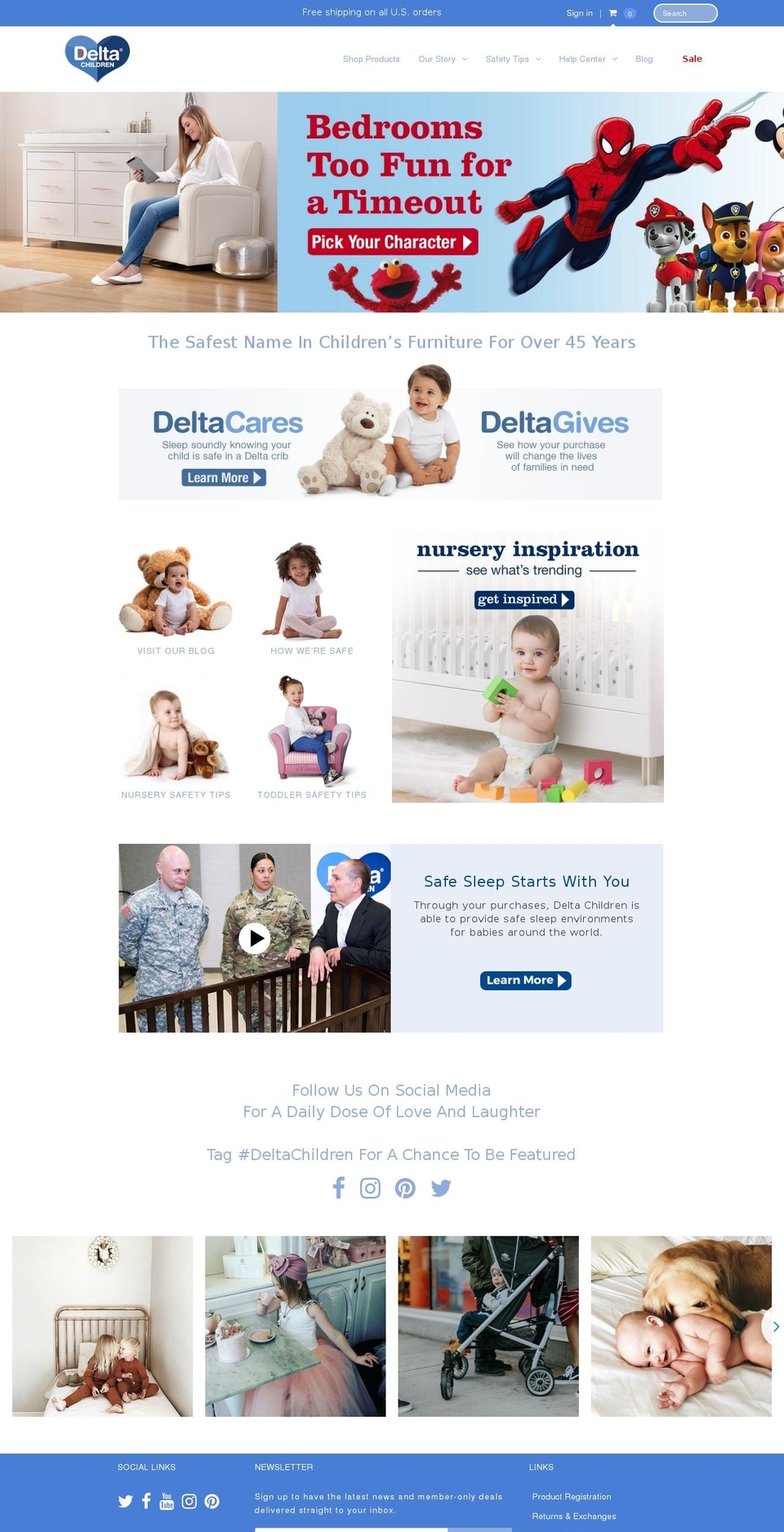 deltababy.org shopify website screenshot