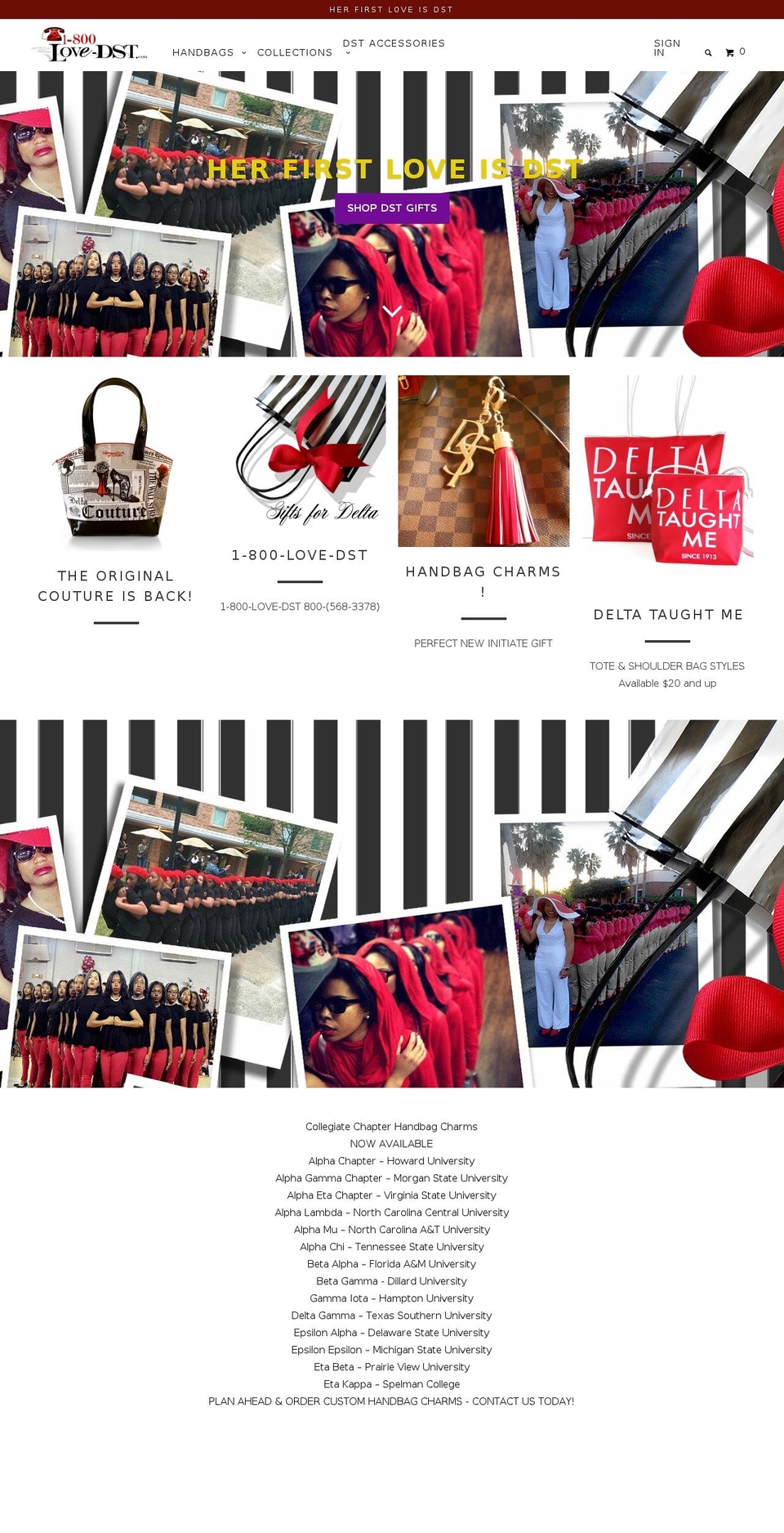 deltacouture.com — Shopify storefront screenshot