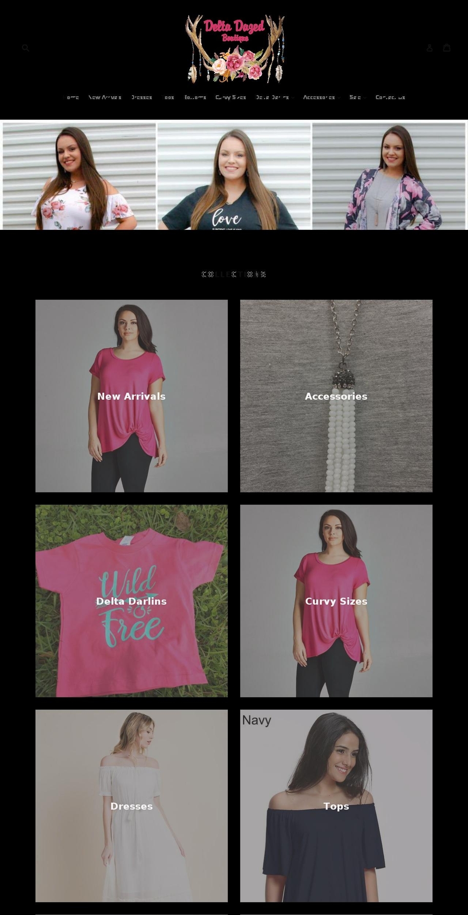 deltadazedboutique.com — Shopify storefront screenshot