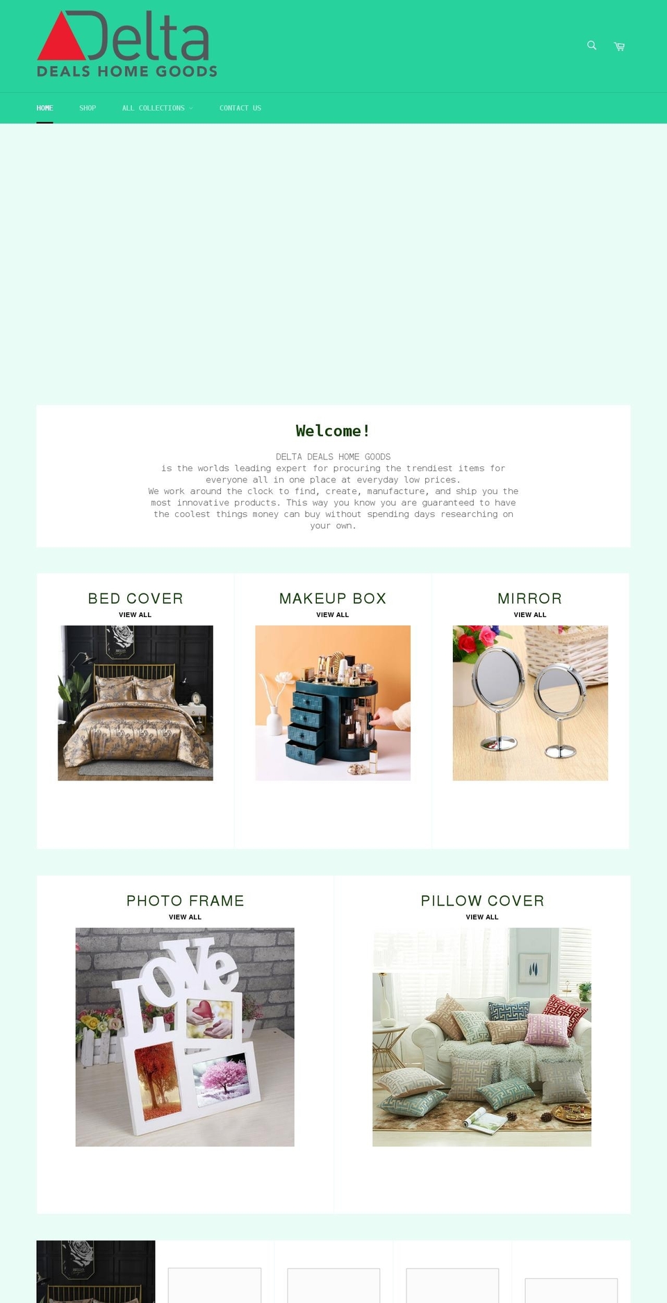deltadealshomegoods.com shopify website screenshot