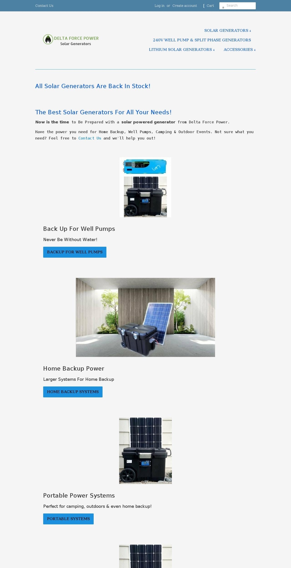 deltaforcepower.com shopify website screenshot