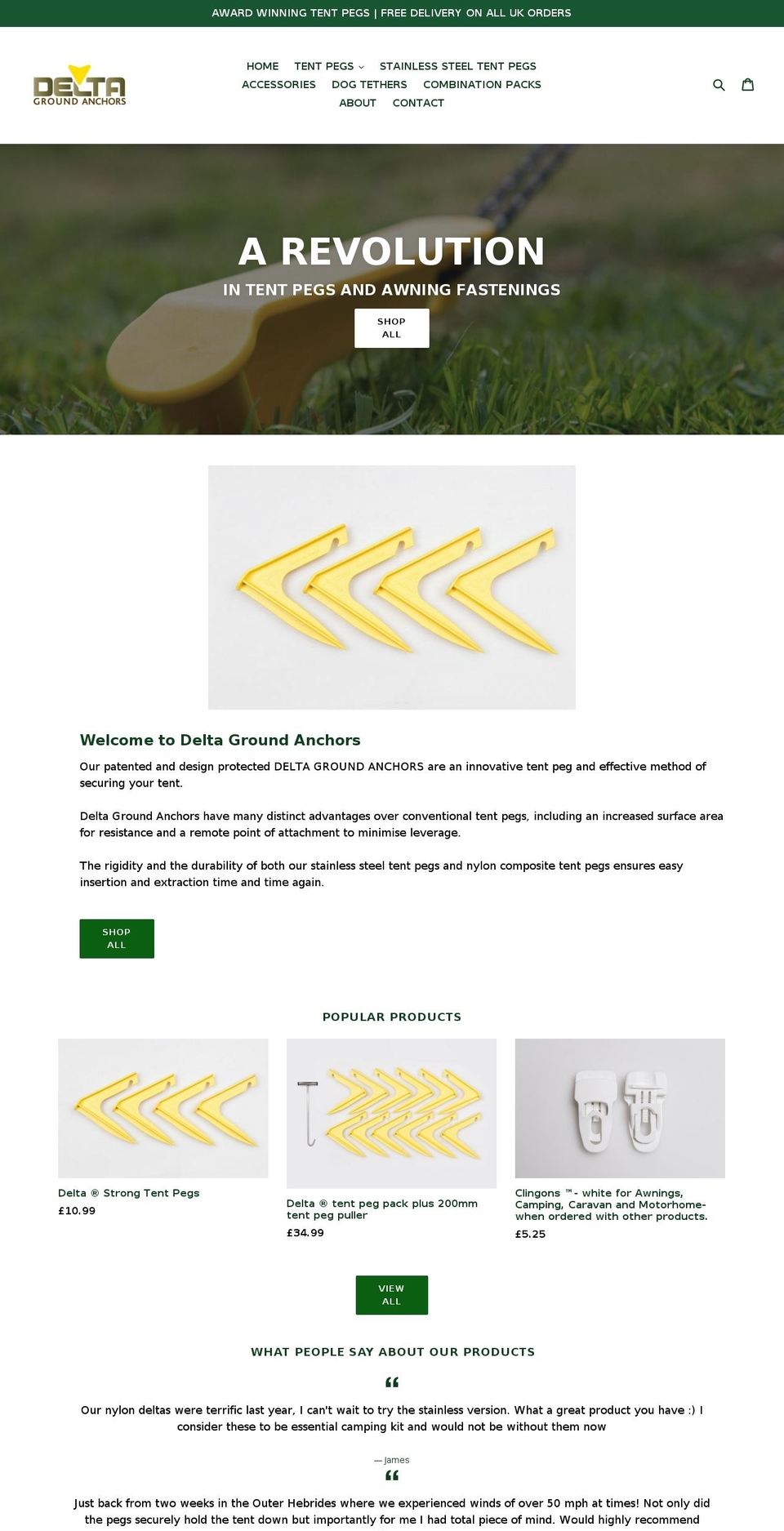 deltagroundanchors.co.uk shopify website screenshot