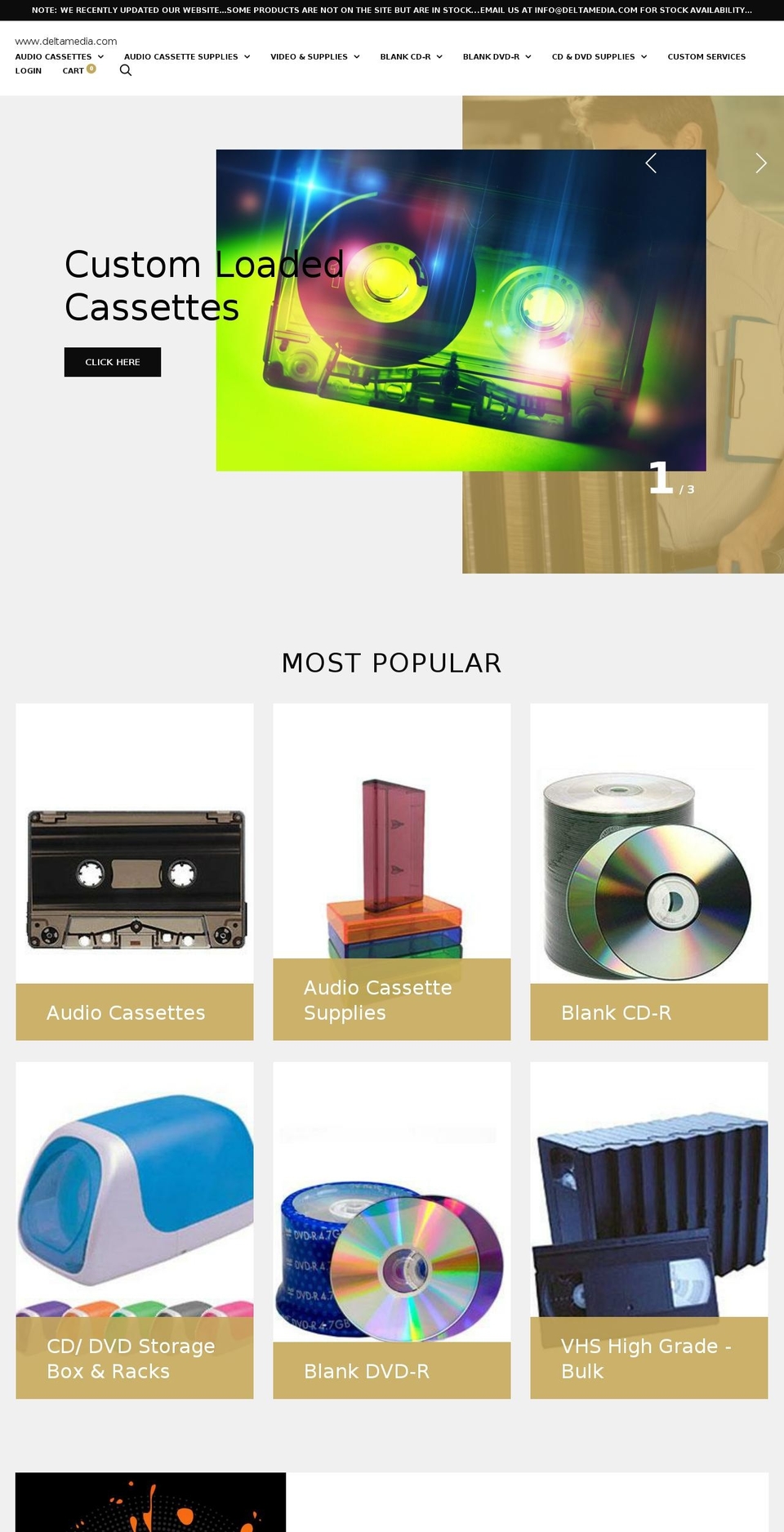 deltamedia.com — Shopify storefront screenshot