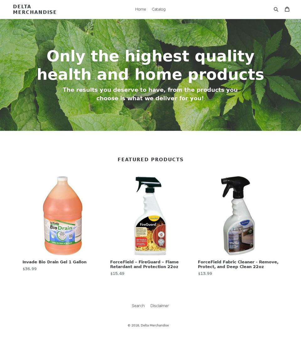 deltamerchandise.com — Shopify storefront screenshot
