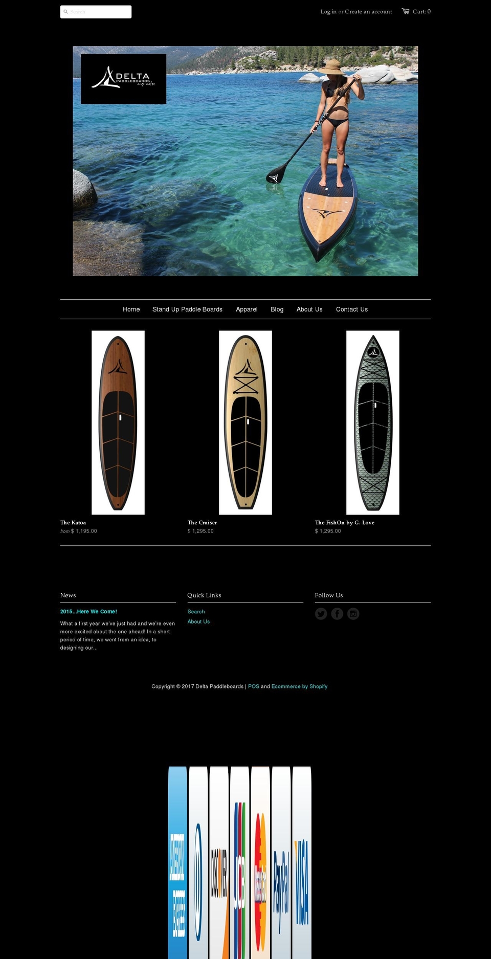 deltapaddleboards.com shopify website screenshot