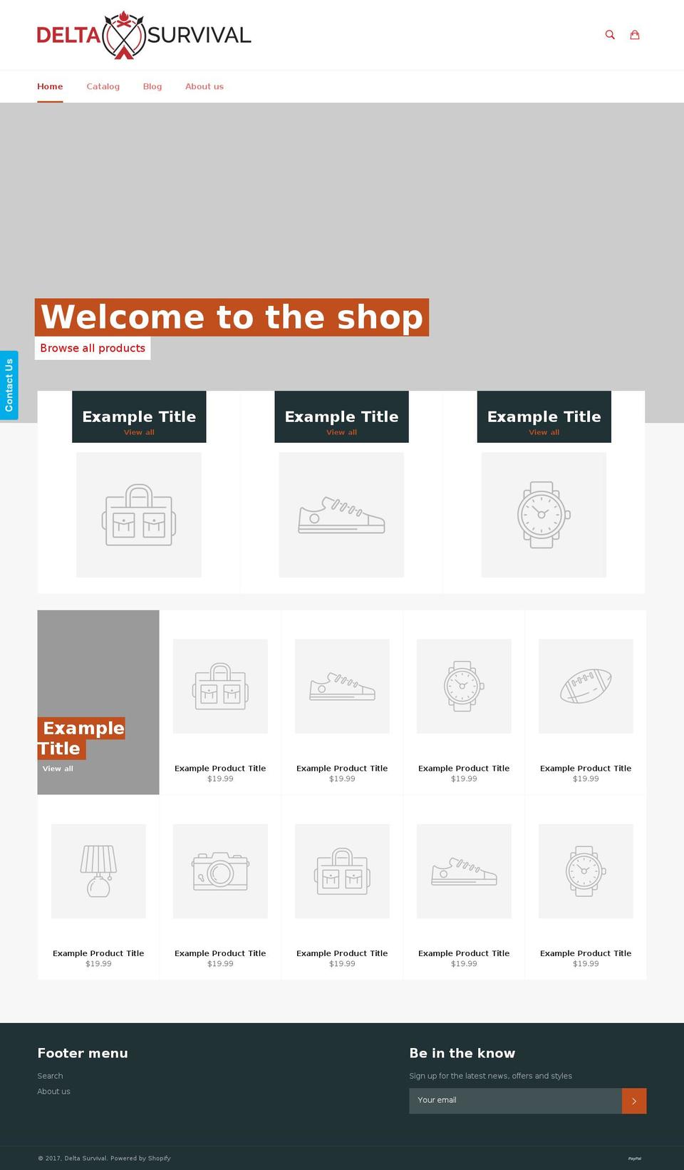 deltasurvival.com shopify website screenshot