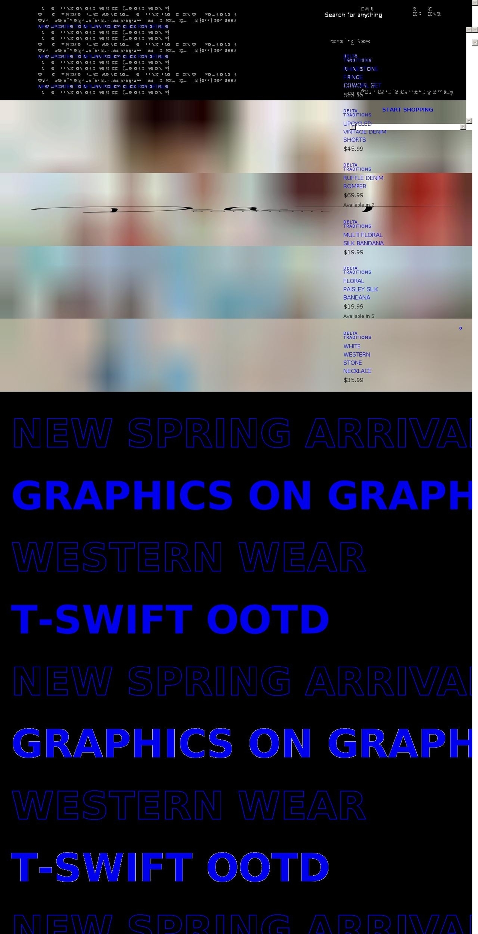 deltatraditionsboutique.com shopify website screenshot