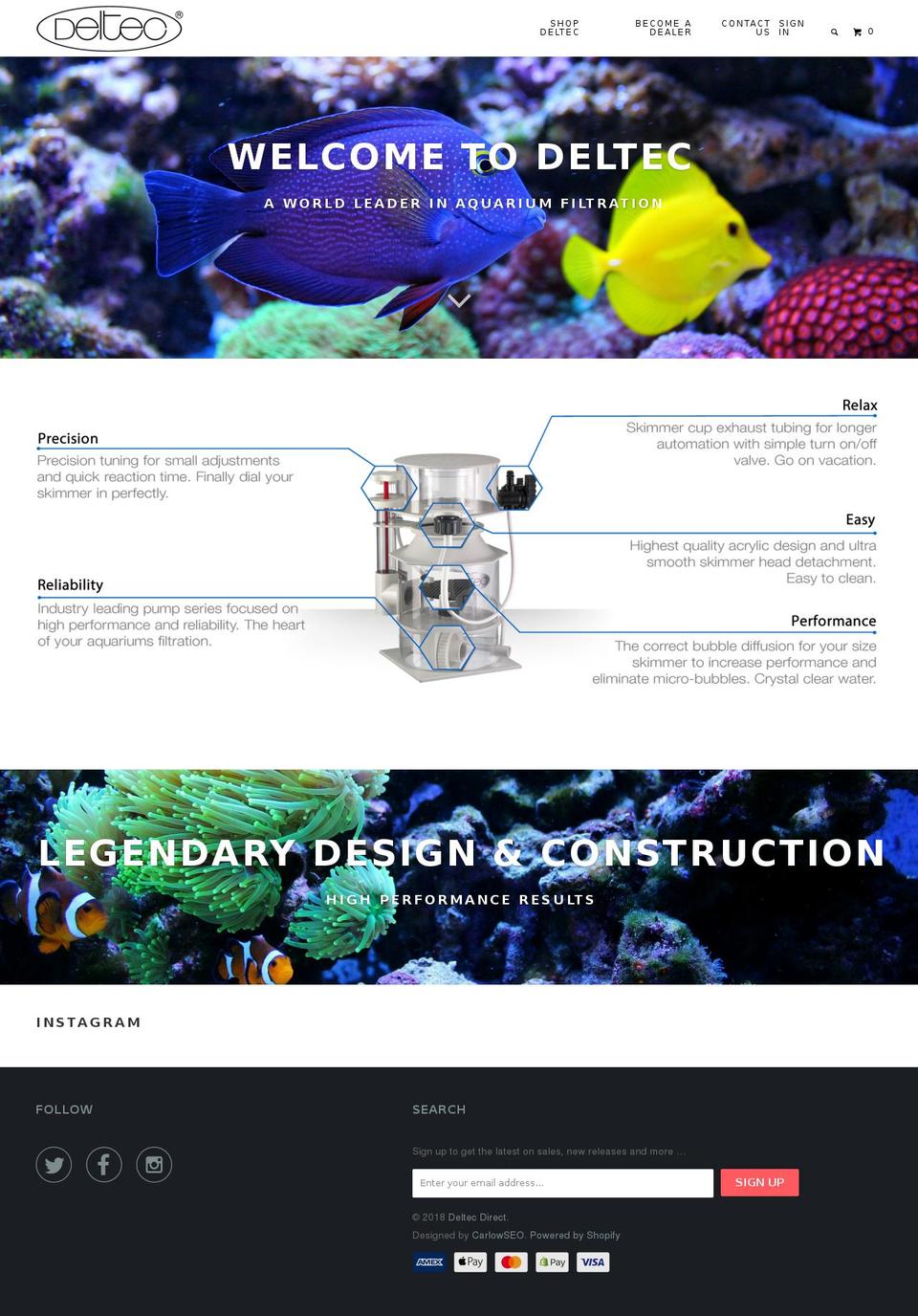 deltecdirect.com — Shopify storefront screenshot