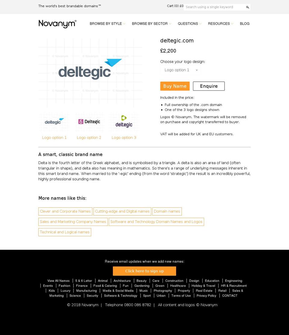 deltegic.com shopify website screenshot